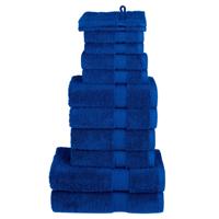 VidaXL 12-delige handdoekenset solund 600 g/m² blauw