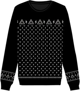 Harry Potter Christmas Knitted Sweater Deathly Hallows Size S Harry Potter Christmas Knitted Sweater Deathly Hallows Size S