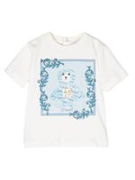 Roberto Cavalli Junior t-shirt en coton à imprimé graphique - Blanc