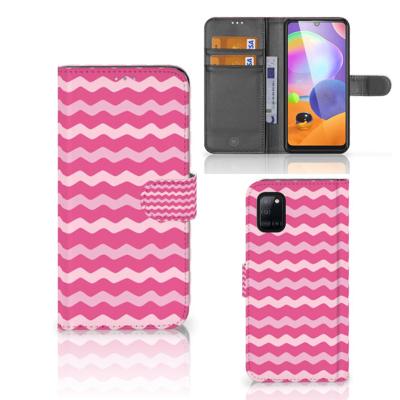 Samsung Galaxy A31 | Telefoon Hoesje | Waves Pink | Portemonnee hoesje