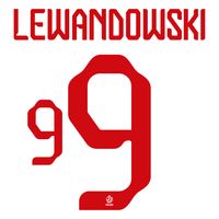 Lewandowski 9 (Officiële Polen Bedrukking 2022-2023)