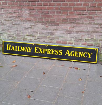 Railway Express Agency Emaille Bord - 180 x 30cm - Origineel