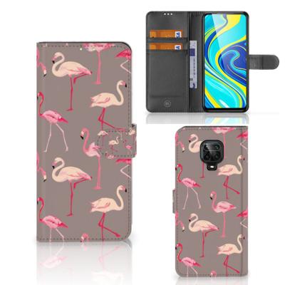 Xiaomi Redmi Note 9 Pro | Note 9S | Telefoonhoesje | Met pasjeshouder | Flamingo