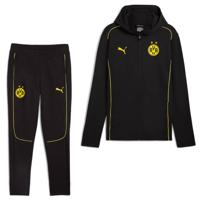 PUMA Borussia Dortmund Casuals Trainingspak Full-Zip 2024-2025 Zwart Geel - thumbnail