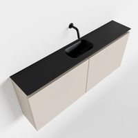 Toiletmeubel Mondiaz Ture | 120 cm | Meubelkleur Linen | Eden wastafel Urban Midden | Zonder kraangat