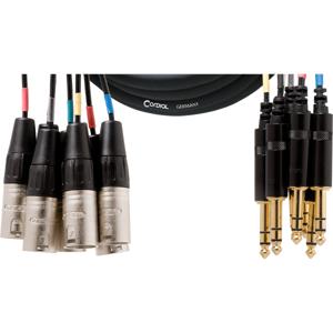 Cordial CML8-0MV3C Intro multikabel 8x XLR male - 8x 6.3mm TRS jack 3m