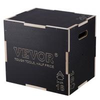 VEVOR 3 in 1 Plyometrische Jump Box 20/18/16 Inch Plyo Box, Jump Box Jump Box 204kg Draagvermogen, Fitness Oefening Step Up Box voor Thuistraining, Jump Krachttraining Zwart Verstelbare Hoogte