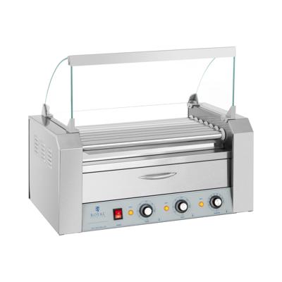 Hotdoggrill - 7 rollen - opwarmlade - roestvrij staal