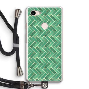 Moroccan tiles 2: Pixel 3 Transparant Hoesje met koord