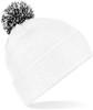 Beechfield CB450 Snowstar® Beanie - White/Black - One Size