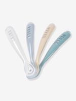 Set van 4 lepels Soft, eerste leeftijd, zonder BPA, van BEABA blauw/grijs/okergeel