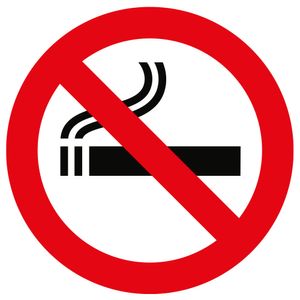 Sticker verboden te roken 10,5 cm vierkant - Niet roken - Verbodsborden   -