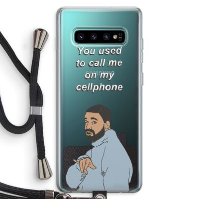 Hotline bling: Samsung Galaxy S10 Plus Transparant Hoesje met koord
