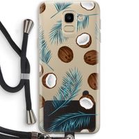 Kokosnoot roze: Samsung Galaxy J6 (2018) Transparant Hoesje met koord