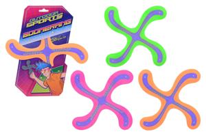 Outdoor Fun boomerang op kaart, 3 assorti