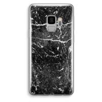 Zwart marmer: Samsung Galaxy S9 Transparant Hoesje