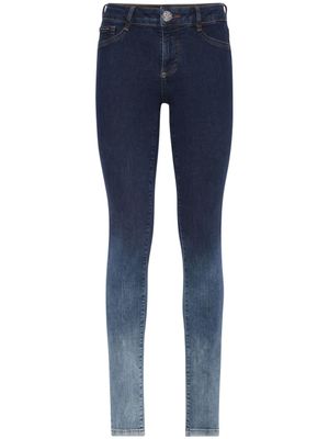 Philipp Plein jean skinny à logo appliqué - Bleu