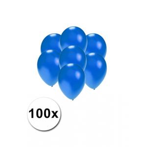 Party ballonnen - klein formaat - blauw - 100x - 13 cm - feestartikelen/versiering