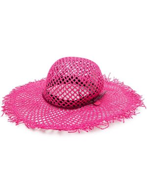 catarzi chapeau à design tressé - Rose