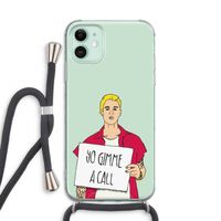 Gimme a call: iPhone 11 Transparant Hoesje met koord