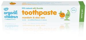 Organic children mandarin toothpaste with fluoride