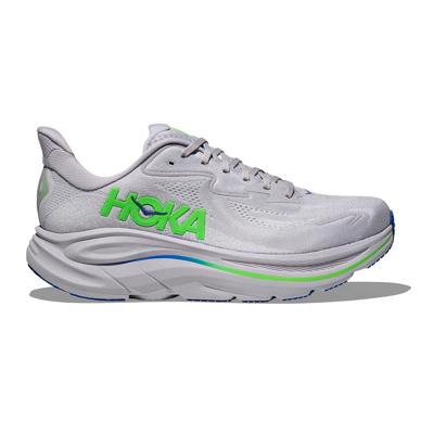 Hoka Clifton 10 hardloopschoenen Ash Grey/Neon Green heren 46