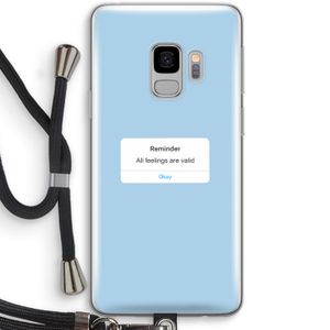 Reminder: Samsung Galaxy S9 Transparant Hoesje met koord