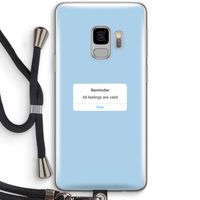 Reminder: Samsung Galaxy S9 Transparant Hoesje met koord