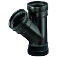 Wavin T-Stuk 45° 32mm Manchet Zwart - Slagvaste & Hittebestendige PP Afvoerfitting