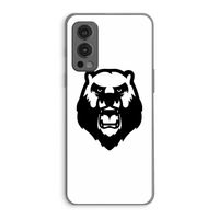 Angry Bear (white): OnePlus Nord 2 5G Transparant Hoesje