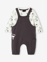 Babyset met shirt + salopet Peanuts® SNOOPY antraciet