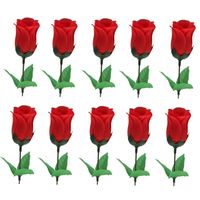 10x Super voordelige rode rozen 28 cm Valentijnsdag   -