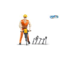 Bruder 60020 Constructiemedewerker met Accessoires Bruder 60020 Constructiemedewerker met Accessoires