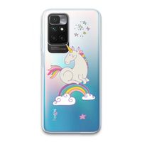 Regenboog eenhoorn: Xiaomi Redmi 10 Transparant Hoesje