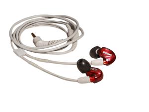 Shure SE535LTD-EFS hoofdtelefoon/headset Bedraad In-ear Oproepen/muziek Rood