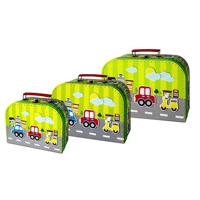 Simply For Kids 3-delige kofferset voertuigen