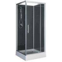 Xellanz Domino complete douchecabine 80x80x210 alu mat 5mm glas 10186 Xellanz Domino complete douchecabine 80x80x210 alu mat 5mm glas 10186