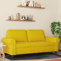 Tweezitsbank 140 cm fluweel geel - thumbnail