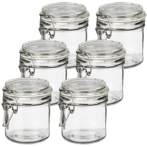 Voorraadpotten/bewaarpotten - 10x - Tarro - 250 ml - glas - met beugelsluiting - D11 x H10 cm