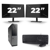 Dell Optiplex 7010 Desktop - Intel Core i5-3e Generatie - 8GB RAM - 256GB SSD - Windows 10 + 2x 22 inch Monitor
