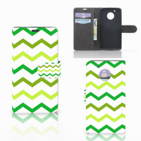 Motorola Moto G5 Telefoon Hoesje Zigzag Groen - thumbnail