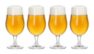 Cookinglife Bierglazen Op Voet 370 ml -4 Stuks Cookinglife Bierglazen Op Voet 370 ml -4 Stuks