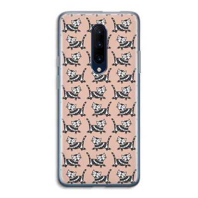 Zwarte poes: OnePlus 7 Pro Transparant Hoesje