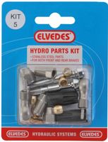 Elvedes Hydraulische onderdelen kit 5 M8 + banjo RVS voor