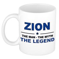 Naam cadeau mok/ beker Zion The man, The myth the legend 300 ml   -