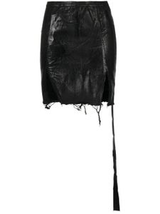 Rick Owens DRKSHDW jupe à effet usé - Noir