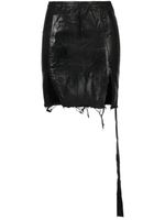 Rick Owens DRKSHDW jupe à effet usé - Noir