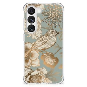 Case voor Samsung Galaxy S23 Vintage Bird Flowers