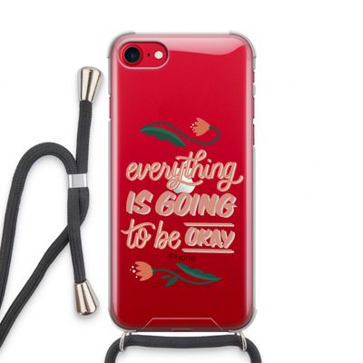 Optimistic flower girl: iPhone SE 2020 Transparant Hoesje met koord