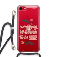 Optimistic flower girl: iPhone SE 2020 Transparant Hoesje met koord